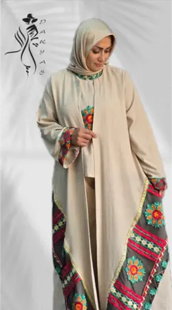 مانتو عبای گلدوزی شده مدل سوسن | اوج زیبایی و اصالت ایرانی | 09127981367