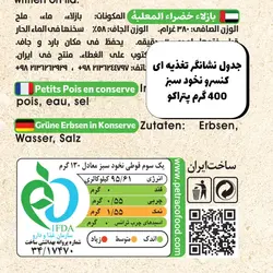 کنسرو نخود سبز 400 گرم - پتراکو
