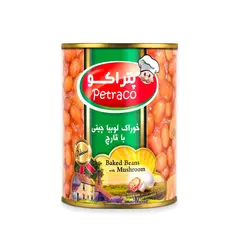کنسرو لوبیا چیتی با قارچ 400 گرم - پتراکو