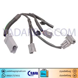 دسته سیم سوخت پاش 206 سوکت بیضی طوسی 9661675380 دناکو