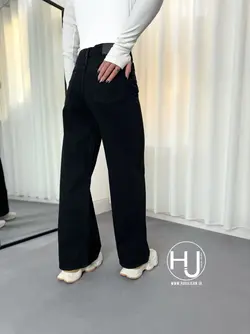 شلوار جین زنانه بگ مشکی کد BG104