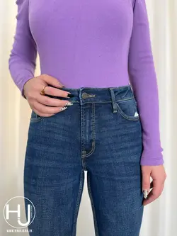 شلوار جین زنانه اسکینی آبی تیره کد SK101