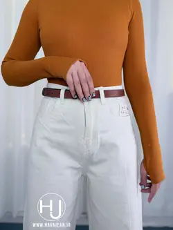 شلوار جین زنانه بگ سفید کد BG102