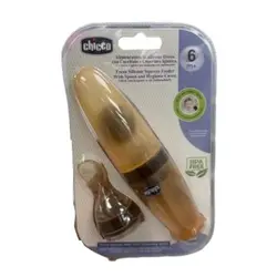 سرلاک‌خوری چیکو اصل ایتالیا | قاشق غذاخوری سیلیکونی Chicco Squeeze Feeder