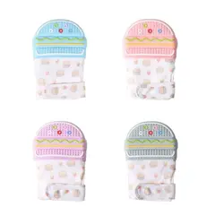 دستکش دندانگیر نوزاد طرح همبرگر سیلیکونی Baby Teething Mitten Hamburger Design