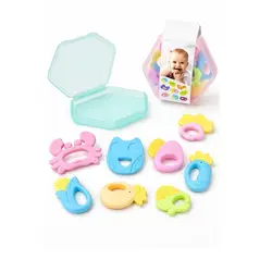 پک دندانگیر و جغجغه کودکانه Baby Rattle | سرگرمی ایمن و رشد حرکتی نوزاد