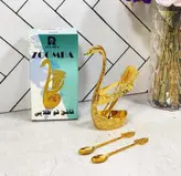 جا قاشق طرح قو طلایی زومبا همراه با قاشق طلایی