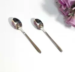 قاشق چای تمام استیل طرح ساده کلاسیک با کیفیت بالا ۶ عددی