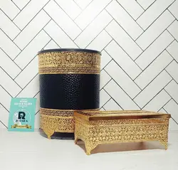 سطل و دستمال مشکی طلایی گشنیز زومبا