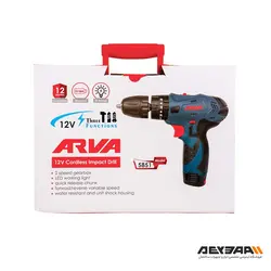 دریل پیچ گوشتی شارژی چکشی آروا مدل 5851