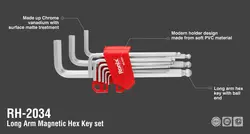 ست 9 عددی آچار آلن شش گوش مگنتی رونیکس مدل RH-2034