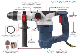 قیمت و خرید دریل بتن کن 5 کیلویی توسن مدل 8048H - ابزارت