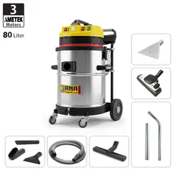 جاروبرقی صنعتی آب و خاک سه موتوره آنا الکتروموتور AMETEK چین - مدل 83WD eco