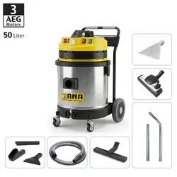 جاروبرقی سطلی نیمه صنعتی آب و خاک سه موتوره آنا الکتروموتور AEG آلمان مدل 53WD