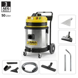 جاروبرقی سطلی نیمه صنعتی آب و خاک سه موتوره آنا الکتروموتور AEG آلمان مدل 53WD