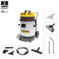 جاروبرقی سطلی نیمه صنعتی آب و خاک دو موتوره آنا الکتروموتور طرح Domel چین مدل 52WD Eco