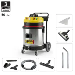 جاروبرقی سطلی نیمه صنعتی آب و خاک سه موتوره آنا الکتروموتور طرح Domel چین مدل 53WD Eco