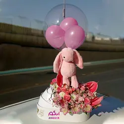 سفارش آنلاین باکس گل نوزاد هیما (مدل گهواره ای)