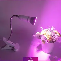 لامپ رشد گیاه 4 وات لنزی با پایه کلیپسی | انگور