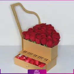 خرید باکس گل رز پیانو |فلاور باکس ولنتاین