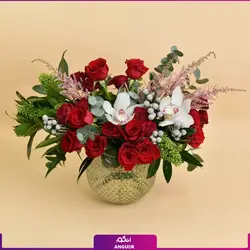 دسته گل ترکیبی ژورنالی خاص و زیبا | گلفروشی بین المللی انگور