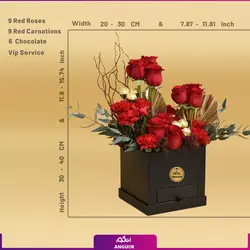 باکس گل طرح بین الملل ژورنالی خاص | گلفروشی بین المللی انگور