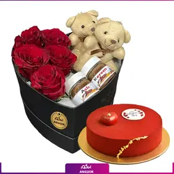 باکس گل و شکلات ژورنالی خاص| گلفروشی بین المللی انگور