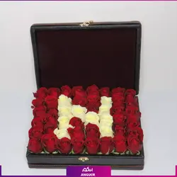 جعبه گل چرمی حرف N مدل VIP، باکس گل حروف لاتین