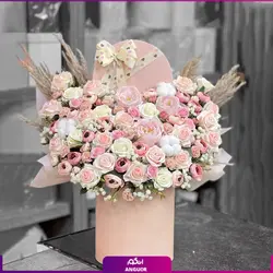 خرید آنلاین باکس گل هدیه با گل‌های مصنوعی | مرکز گل و گیاه انگور