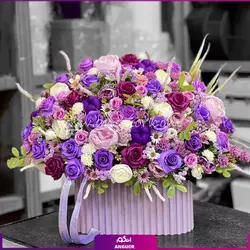 خرید آنلاین باکس گل هدیه با گل‌های مصنوعی | مرکز گل و گیاه انگور