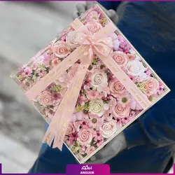 خرید آنلاین باکس گل هدیه با گل‌های مصنوعی | مرکز گل و گیاه انگور