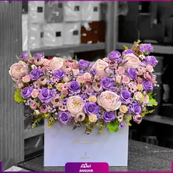 خرید آنلاین باکس گل هدیه با گل‌های مصنوعی | مرکز گل و گیاه انگور