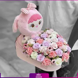 خرید آنلاین باکس گل هدیه با گل‌های مصنوعی | مرکز گل و گیاه انگور