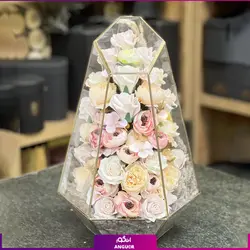 خرید آنلاین تنگ شیشه‌ای گل مصنوعی | مرکز گل و گیاه انگور