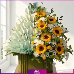 سفارش آنلاین باکس گل آیهان (گل و اسکناس) گلفروشی آنلاین