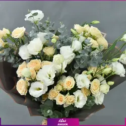 Spray Rose and Lisianthus Bouquet (طرح بین الملل کلاسیک) | انگور