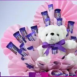 باکس شکلات و عروسک : Dairy Milk Chocolates | انگور