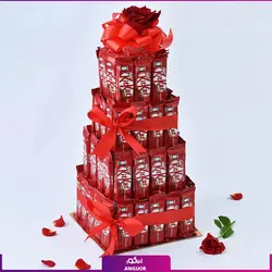 کیت کت تزئین شده همراه با رز طبیعی | Kit Kat Chocolate | انگور