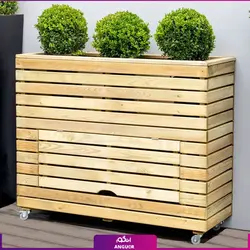 گلدان چوبی چرخ دار بزرگ (vip) | انگور