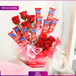 باکس هدیه گل و شکلات (ارسال گل به هند) | انگور