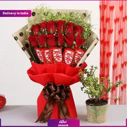 ست هدیه گل و شکلات (ارسال گل به هند) | انگور
