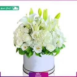 باکس گل با تم سفید | انگور