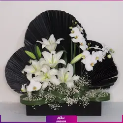 خرید آنلاین باکس گل ترحیم طرح خاص | گلفروشی آنلاین انگور