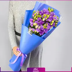دسته گل لیسیانتوس بنفش | انگور