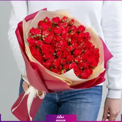 خرید آنلاین دسته گل ترکیبی رز مینیاتوری، ژربرا و داوودی | گلفروشی آنلاین انگور