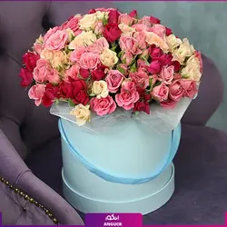 خرید آنلاین دسته گل ترکیبی رز مینیاتوری، ژربرا و داوودی | گلفروشی آنلاین انگور