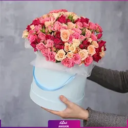 خرید آنلاین دسته گل ترکیبی رز مینیاتوری، ژربرا و داوودی | گلفروشی آنلاین انگور