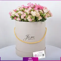 خرید آنلاین دسته گل ترکیبی رز مینیاتوری، ژربرا و داوودی | گلفروشی آنلاین انگور