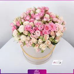 خرید آنلاین دسته گل ترکیبی رز مینیاتوری، ژربرا و داوودی | گلفروشی آنلاین انگور