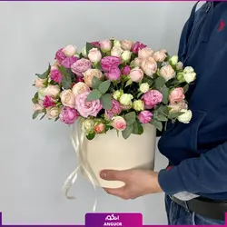 خرید آنلاین دسته گل ترکیبی رز مینیاتوری، ژربرا و داوودی | گلفروشی آنلاین انگور